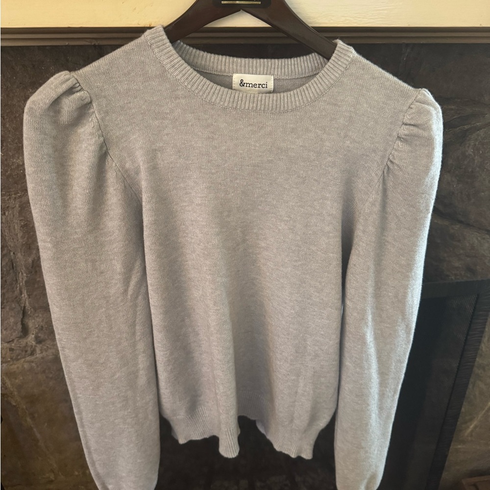 &merci Light Gray Sweater